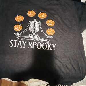 Tultex Black 'Stay Spooky' Tee with Orange Pumpkins